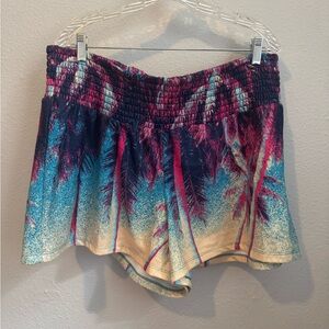 NWT Torrid Pink and Blue Tropical Print Women's Pajama Shorts Sz XL